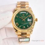 Swissclone Rolex Oyster Perpetual Day-Date 40 mm QF V5 Green Dial President Watch